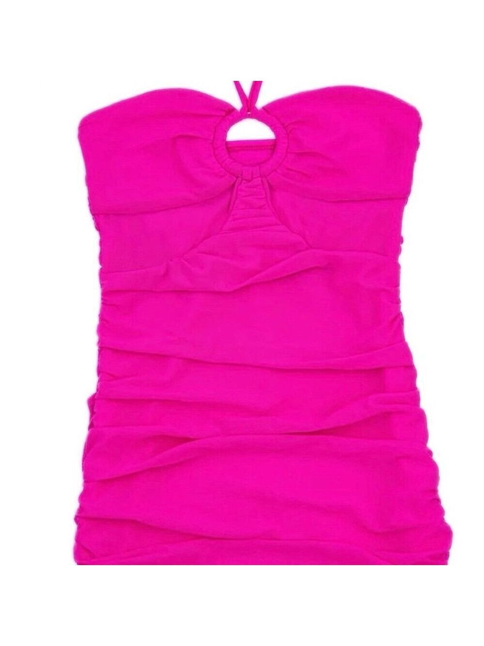 KatieJ NYC Tween Strapless Ruched Pink Party Dress Size M